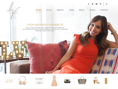 Lilliana - Homepage Billboard beauty billboard blog blogger fashion hero image style web design website