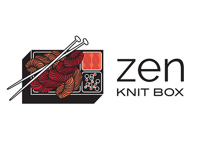 Zen Knit Box bento box craft japanese knit logo yarn