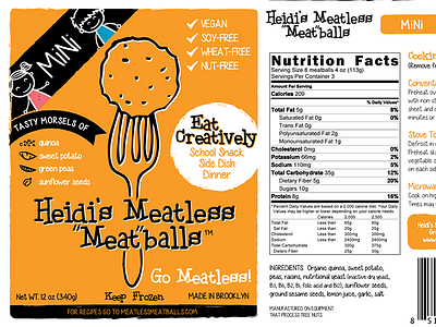 Heidis Meatless Meatballs Mini