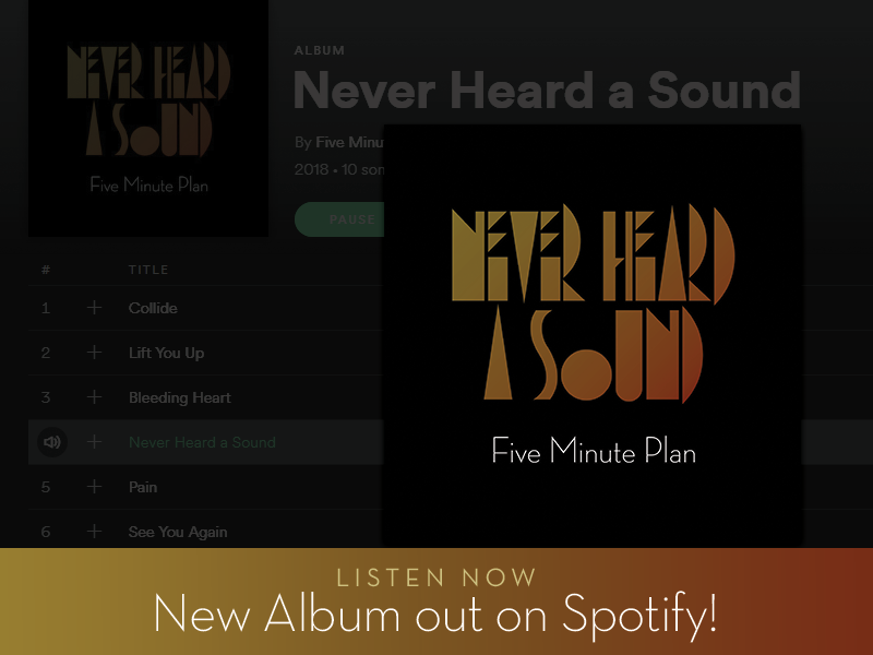 Five Minute Plan - Never Heard A Sound Album Art by Rakel on Dribbble