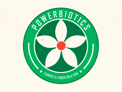 Powerbiotics Logo proposal energy flower identity logo power probiotics sketch