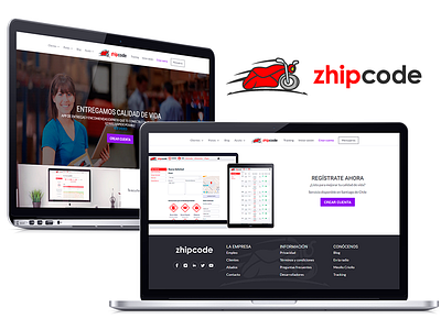 Zhipcode & Tumotorizado chile delivery responsive social media marketing startup venezuela web design