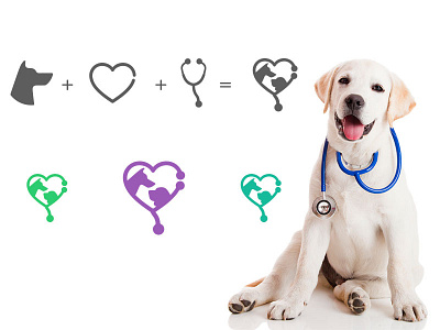 Imagotype for Veterinarian animal lover branding dog imagotype logo design medicine pet vet