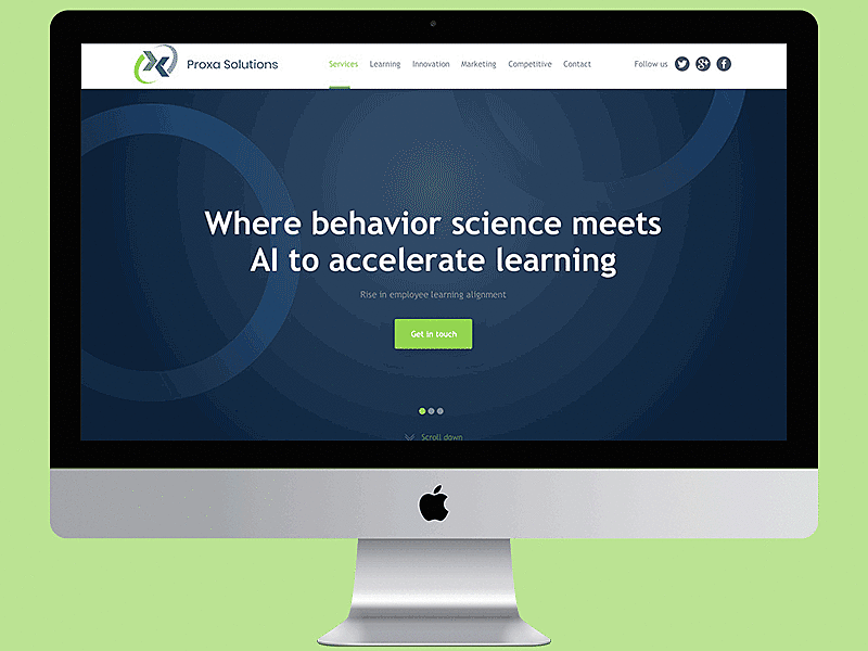 Proxa Solutions Website art director icon design illustration redesign responsive startup web design