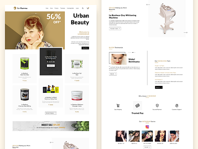 Le Harena hair hair salon haircut hairdresser hairstyle marketing page products style stylist ui uidesign uiux ux