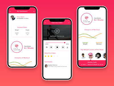 Fitness App exercise fit fitness fitness app fitness center sport ui uidesign uiux ux