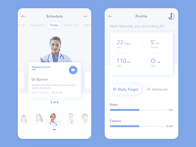 Medical Appointment App appointment design hospital medical app ui uidesign uiux ux uxdesign
