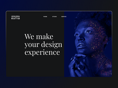 Home page - Design studio branding design home page ui ux