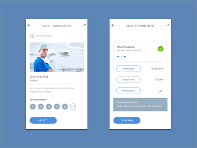 Doctor appointment App appointment clean medical modern simple sketch app ui ux