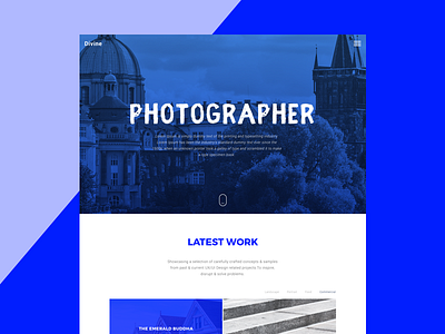 One page / Portfolio one page portfolio showcase webdesign