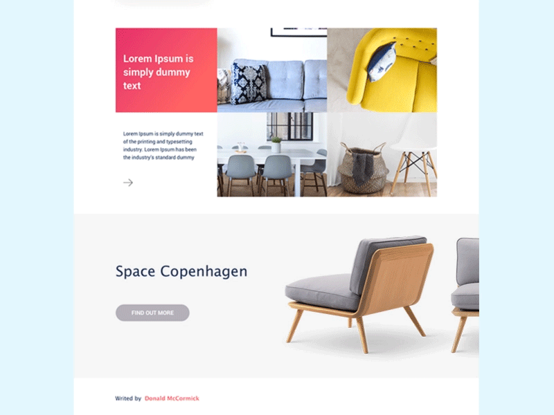 Ui Webdesign / Animation / Furniture clean furniture ui design user experience user interface ux webdesign website