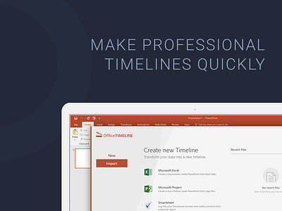 Office Timeline - Power Point Add-on clean design sketch app typography ui user interface ux