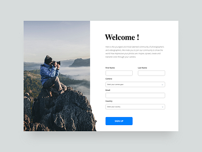 Sign Up Page clean dailyui design sketch app ui ui design user interface ux web design webdesign