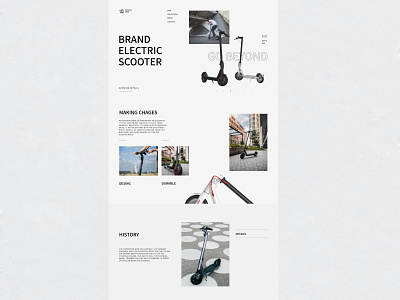 Scooter design figma illustration landing page ux work