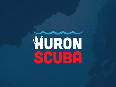 Huron Scuba Logo Design branding logo typography