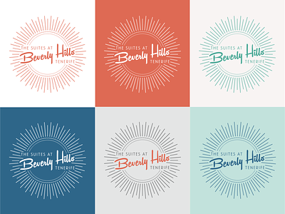The Suites at Beverly Hills Tenerife Color Research branding and identity color palette retro retro design retro logo vintage