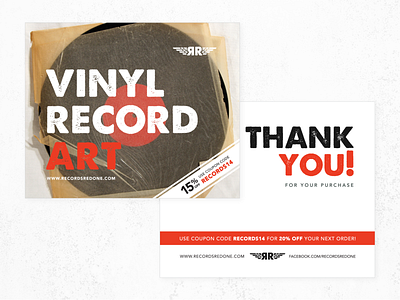 Records Redone Thank You Postcard