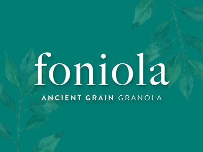 Foniola Logo branding and identity granola logo design organic food typography