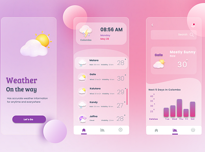 Weather App Design appdesign uiux weather app