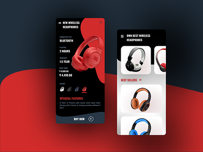 Headphone shop appdesign headphone interaction ui uiux