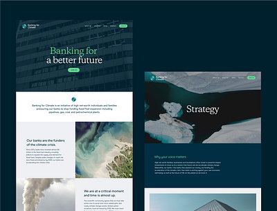 Banking for Climate branding design typography ui