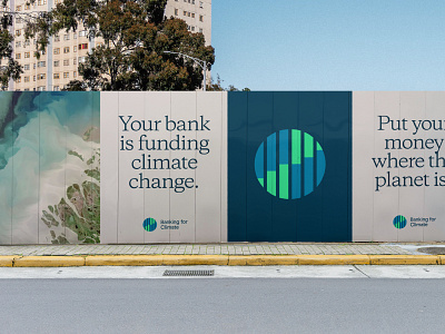 Banking for Climate branding design logo typography