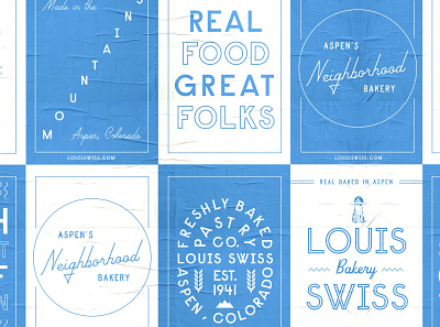 Louis Swiss branding design print typography