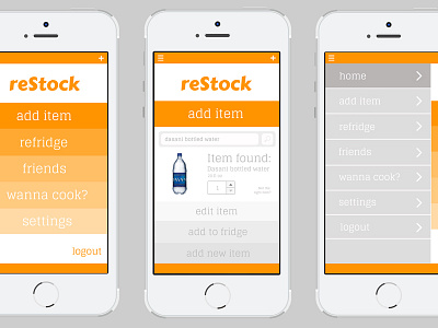 reStock iOS app app design ios iphone
