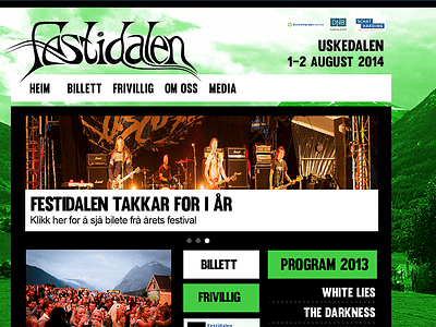 Festidalen Website Design design festival music web design website wordpress