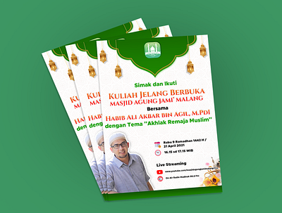 Flyer Masjid Jamik Malang branding design packaging design vector