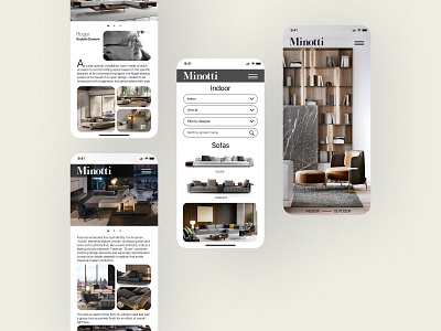 Magazine Minotti App app balance blog branding design design app graphic design magazine magazine app print ui ux