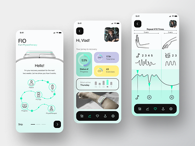 Watch App Design consultation healthy mobile mobile ui patient physiotherapy product support ui ux watch