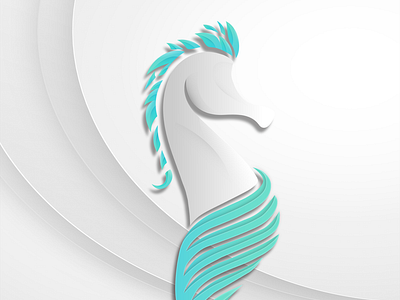 Gradient Seahorse logo