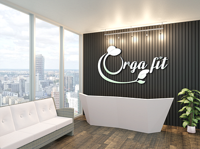 Orgafit 3D mockup logo