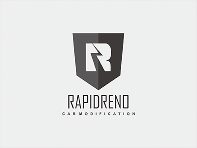 Rapidreno bold car fast logo logotype modification quick r repair spark thunder