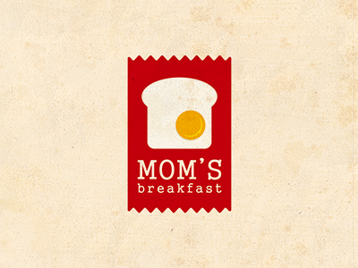 Mom's breakfast bread breakfast egg food healthy logo