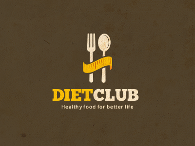 Diet Club diet food fork healthy illustration logo spoon wellness