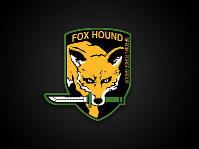 Fox Hound Logo ai fox game hound illustrator logo metal gear solid mgs vector