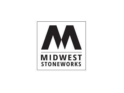 Midwest Stoneworks black branding identity logo vector white