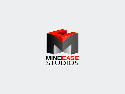 Mindcase Logo ai black cube gradient icon illustration illustrator logo red square vector