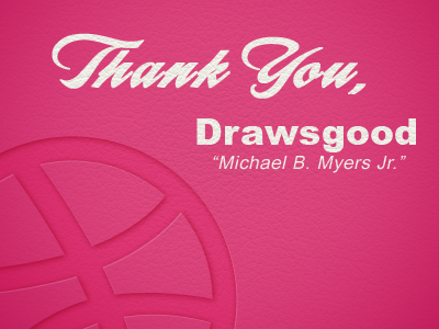 Dribbble thankyou