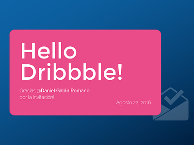 Hello Dribbble! dribbble hello invite welcome