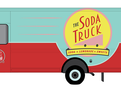 The Soda Truck Side View - Concept 50s 60s food truck retro soda soda truck