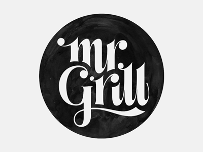 mr. Grill lettering logo logotype typography