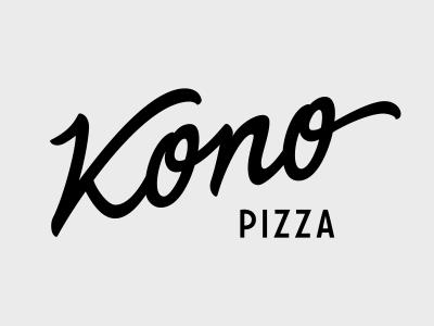 Kono pizza lettering logo logotype pizza typography