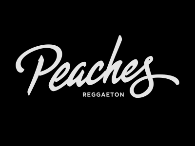 Peaches lettering logo logotype typography