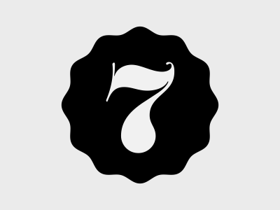 Seven lettering logo logotype number seven typography