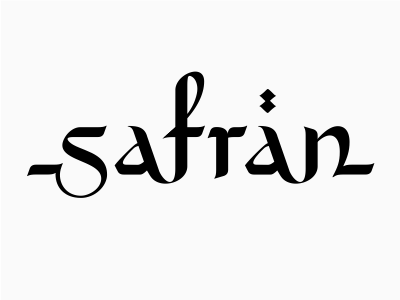 Safran lettering logo logotype typography