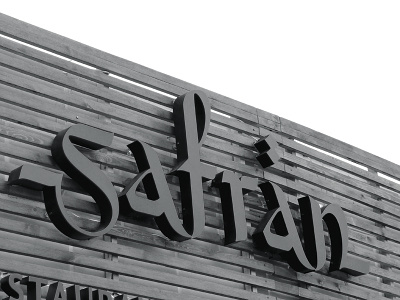 Safran lettering logo logotype sign signage typography
