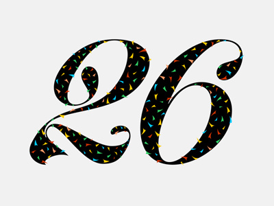 26 lettering number typography